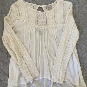 White Eyelet Lace Blouse